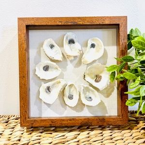 Oyster shell framed art